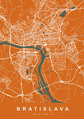 BRATISLAVA Map Slovakia