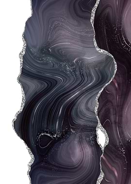 Black Silver Glitter Ag 06