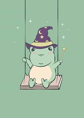 Cottagecore Frog Wizard