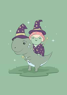 Cottagecore Frog Wizard