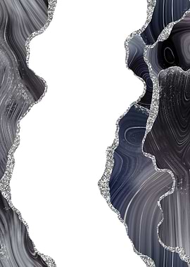 Black Silver Glitter Ag 05