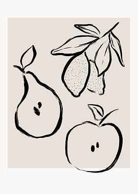 Abstract Painting Fruits