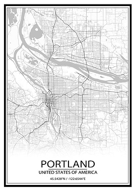 Portland White Map