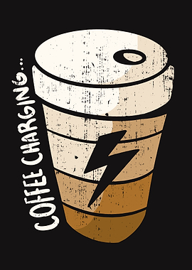 Coffee cup charging meme