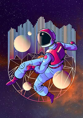 Techno Cosmos Astronaut