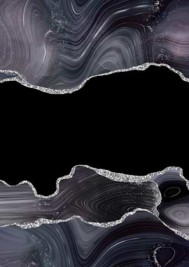 Black Silver Glitter Ag 03