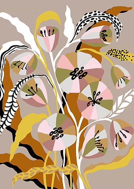 Earth Tone Autumn Flowers