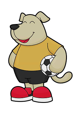 Dog Soccer Soccer player