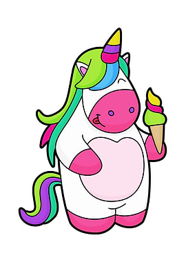 Unicorn Waffle ice cream