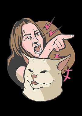 Woman Yelling at a Cat