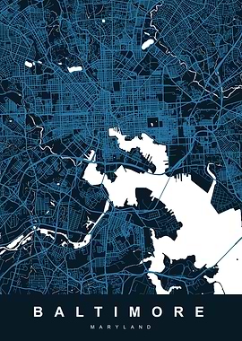 BALTIMORE Map Maryland