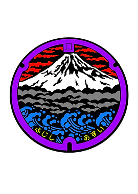 Mount Fiji manhole cover