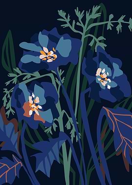 Wild flowers by night