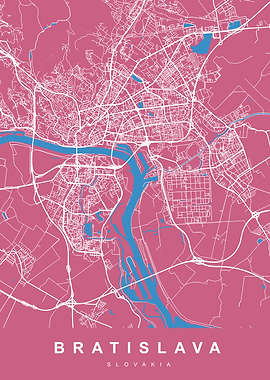 BRATISLAVA Map Slovakia