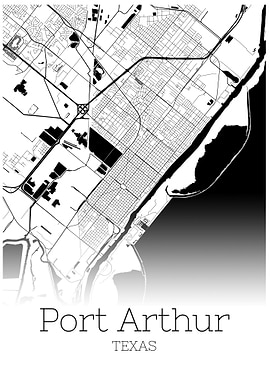Port Arthur Texas city map