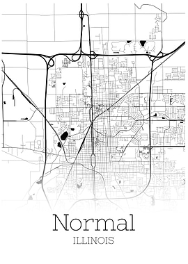 Normal Illinois city map