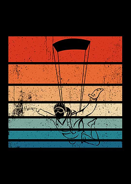 Parachuting Retro Vintage
