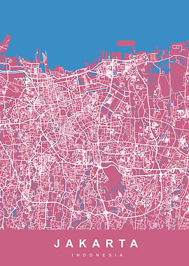 JAKARTA Map Indonesia