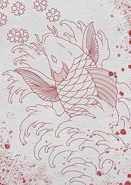 Koi and Cherry Blossoms
