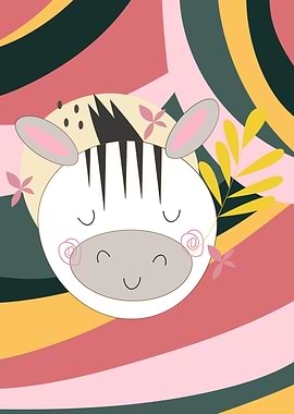 Cute Abstract Zebra