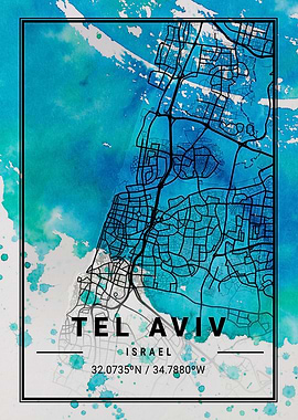 Tel Aviv Antlia Watercolor