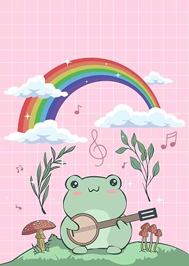 Cottagecore Kawaii Frog