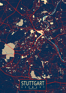 Stuttgart City Map Hope