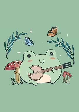 Cottagecore Kawaii Frog