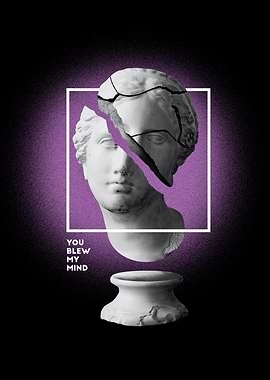 David sculpture vaporwave