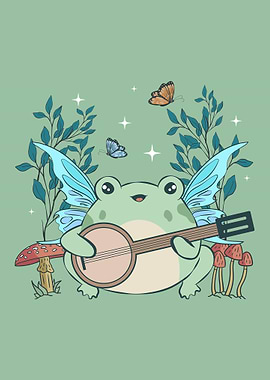 Cottagecore Kawaii Frog