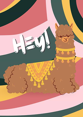 Cute Lama Hey