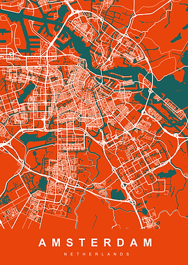 AMSTERDAM Map Netherlands