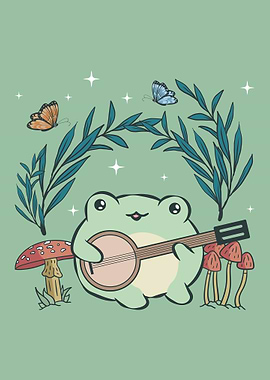Cottagecore Kawaii Frog