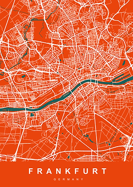 FRANKFURT City Map Germany