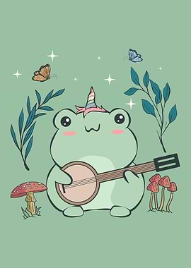 Cottagecore Kawaii Frog