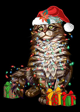 Santa Cat Christmas Kitten