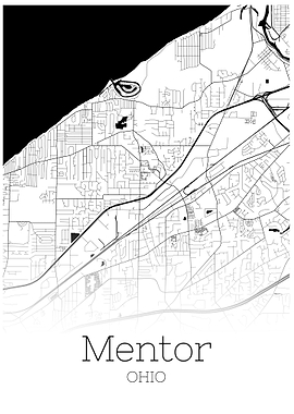 Mentor Ohio city map