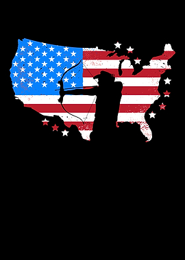 USA Flag Archery