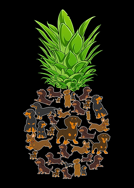 Hawaii Pineapple Dachshund