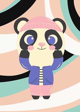 Abstract Panda Kid