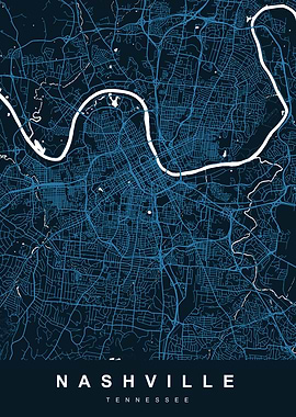 NASHVILLE Map TENNESSEE