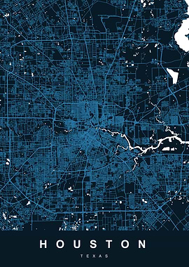 HOUSTON Map Texas USA