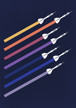 Colorful Flying Darts