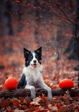 Dog, Border Collie, forest