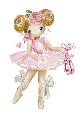 Cute ballerina standing