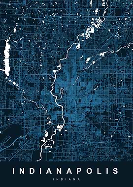 INDIANAPOLIS Map INDIANA