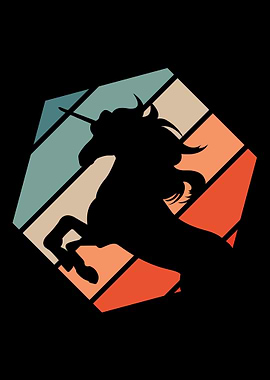 Unicorn Retro Vintage