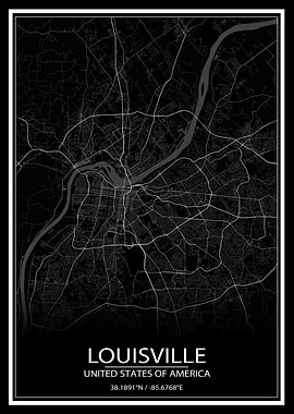 Louisville Black Map