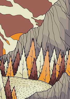 The grey river mountains