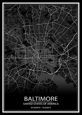 Baltimore Black Map